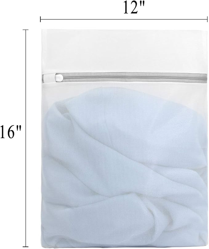 Muchfun 3Pcs Durable Fine Mesh Laundry Bags for Delicates 12 x 16 Inches (3, Medium)