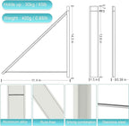 Wall Mounted Drying Rack - No Drill Installation, Space Saving Foldable Clothes Rack for Laundry Room, Dorm, Apartment,RV, Closet. Heavy Duty & Rustproof Aluminum Alloy (White)