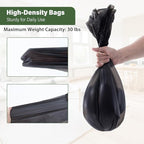 Jaoul Trash Bags 13 Gallon, Strong Tear & Leak Resistant Large Garbage Bags, 0.97 Mil Extra Strong Trash Bags for Kitchen, Bathroom, Office, Restroom, Car, Black, 100 Counts