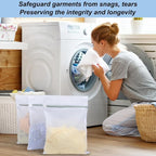 Vivifying Mesh Laundry Bags for Delicates, 3Pcs Honeycomb Mesh Wash Bags with Zipper for Washing Machine, Shoes, Lingerie, Socks and Stuffed Toys (Medium, 12.5 x 16Inches)