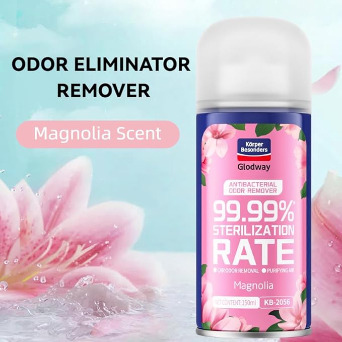 Glodway Air Refresher,Odor Eliminator Remover Spray,Odor Remover,Magnolia Long-Lasting Scent For Home,Couch,Mattress,Furniture, bathroom,Fabrics & Trash,6 Ounce,4 pack