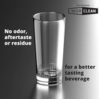 BEER CLEAN 990224 Low Suds Glass Cleaner, Restaurant Barware & Glassware Cleaner for Auto Brush, Powder Packets, 0.5-Ounce (Pack of 100)