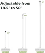 BOOMJOY Floor Scrub Brush with Long Handle, 2 in 1 Scrape and Brush, Stiff Bristles for Cleaning Bathroom, Patio, Garage, Kitchen, Deck, Tile