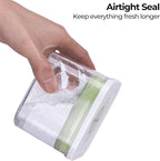 linoroso Pop Airtight Food Storage Containers with Date Recording Lids, Stackable Plastic Storage Containers Set of 7, Dry Cereal Container Set for Pantry Countertop Fridge Organization