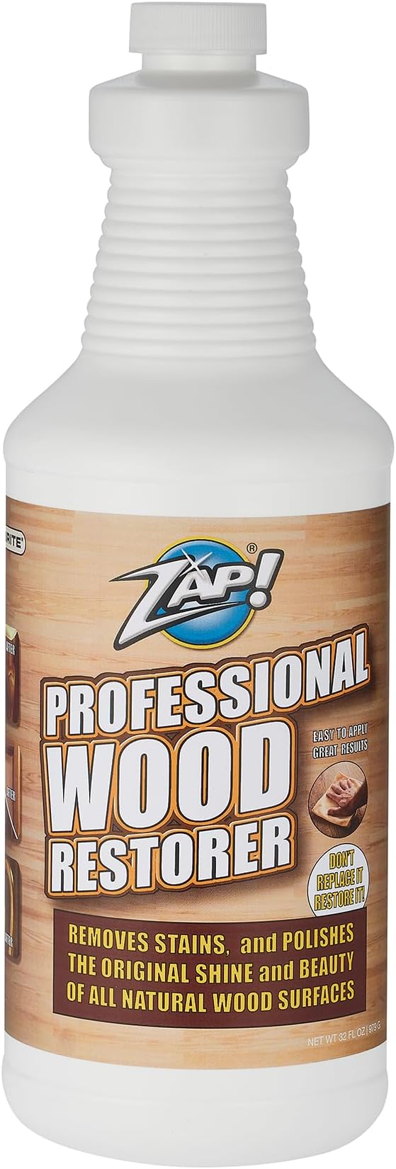 Professional Wood Cleaner and Restorer | Clean, Polish, & Restore Wooden Furniture & Hardwood Floors | Kitchen Cabinet & Table | Deep Wood Cleaner for Heavy Duty Cleaning | 32 oz
