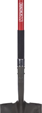 Radius Premium D-Handle Square-Point Shovel, Fiberglass Shaft