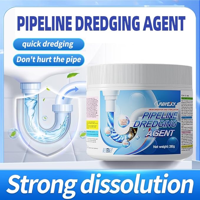 Lanwexy-sink drain hair clog remover cleaner、toilet unclogger heavy duty、bathroom shower pipeline dredging agent、unclog clogged drain、clogged【3 bottles】