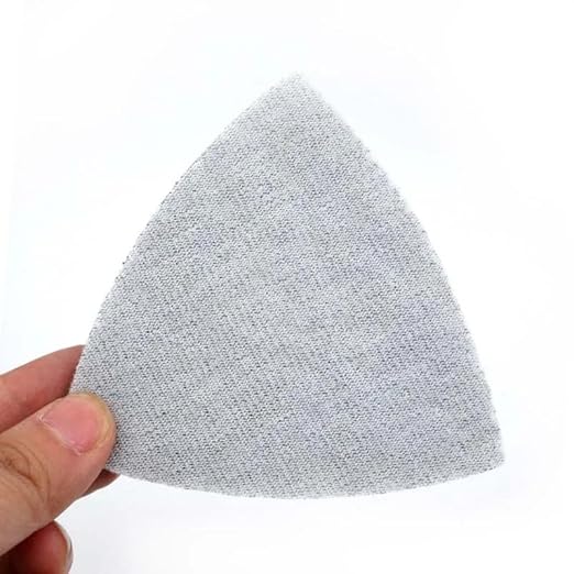 15Pcs Triangle Scouring Pad 90x90x90mm 240 to 800 Grit Heavy Nylon Cleaning Cloth Hook and Loop,5pcs of Each Grit