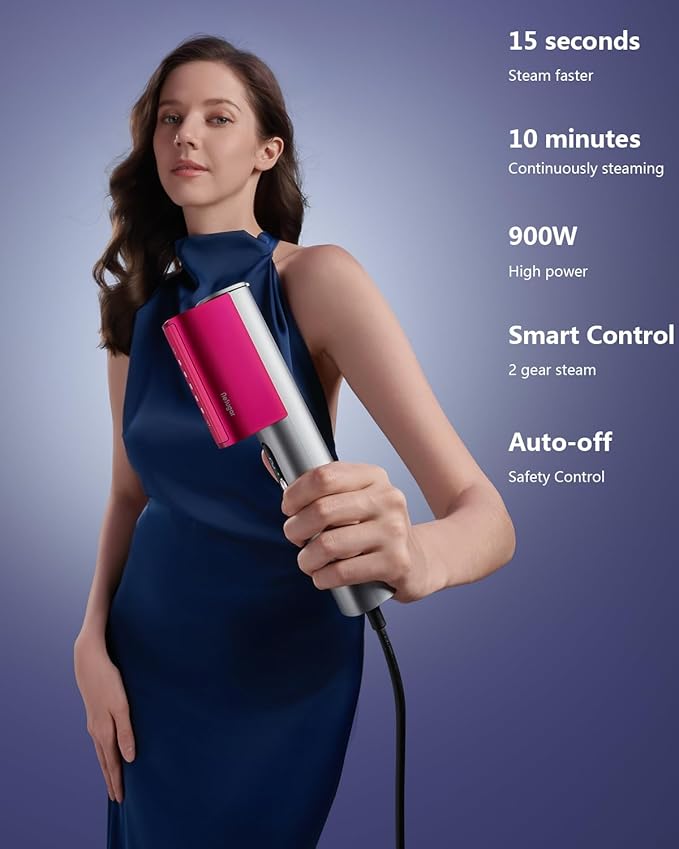 G3 Pro Smart Handheld Steamer for Clothes – Global Voltage Adaptation, Palm-Sized & Lightweight (0.8lb), Dual Steam Modes, Auto Shut-Off, Travel & Home Double Use (sliver gray)
