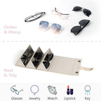 Sunglasses Travel Case,Foldable Eyeglasses Case, Portable Multiple Glasses Case for Women Men Girls