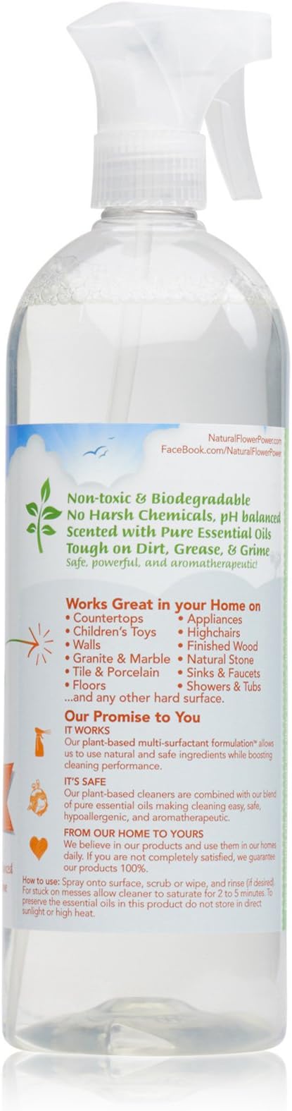 All-Purpose Cleaner Concentrate - Makes 32 Fl Oz Just Add Water - Multi-Surface Cleaning Spray, Non-Toxic, No Harsh Fumes or Chemicals, Child & Pet Safe - Citrus & Spice