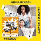 Molly’s Suds Laundry Detergent Sheets | Gentle on Sensitive Skin, Powerful Bio-Based Enzymes, Stain-Fighting | Liquidless & Plastic-Free Packaging | 120 Loads (Citrus Grove)