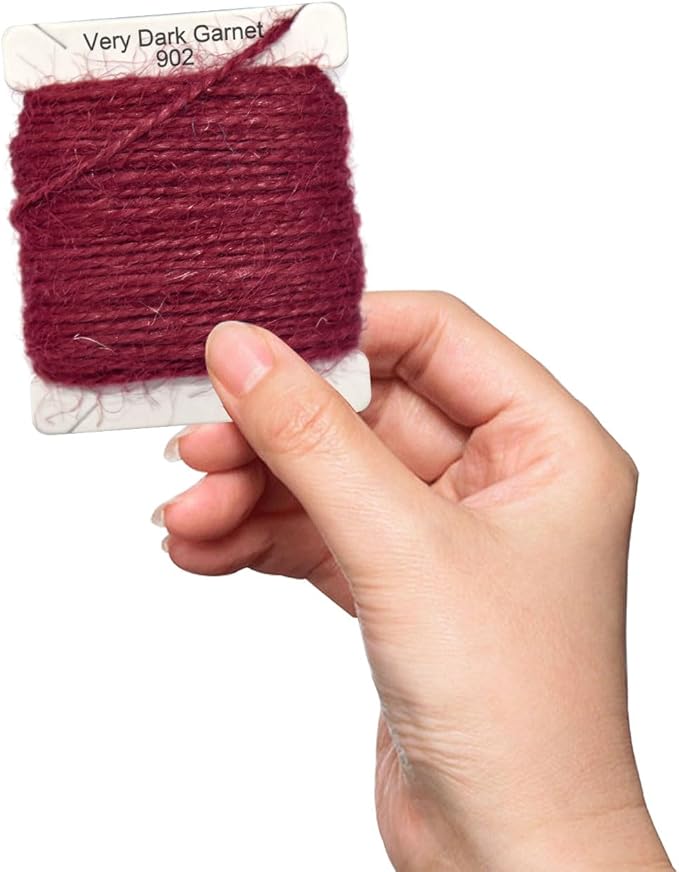 Jute Twine 15m Long Twine String for Crafts Gift Wrapping Packing Gardening Crochet Knitting Macrame Decor (Very Dark Garnet)