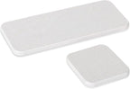 2 PCS Water Absorbing Stone Tray for Sink, Diatomite Bathroom Tray Quick Dry Dish Soap Holder Kitchen Sink Organizer for Modern Home Decor - White