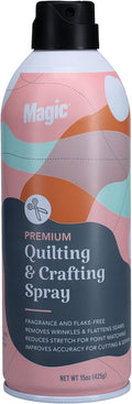Magic Premium Quilting & Crafting Spray Can – Fabric Spray for Cutting, Creasing, & Sewing – Best Press Spray Starch for Quilting to Flatten Seams & Wrinkles – Wrinkle Spray (15oz Aerosol)