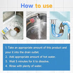 2025 New Sink Drain Cleaner, Upgraded Sink and Drain Cleaner, Powerful Pipe Unclogging Agent Cleaner for Kitchen Toilet and Pipes Cleaning Tool (2PCS)