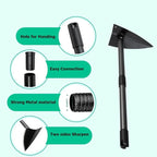 Tenusrnop® Hoe 60" Long Handle Heavy Duty Manual Weeder Gardening Hand Tools for Weeding, Digging, Loosening Soil, Triangle Shape Hoe Gardening Weeding Tool