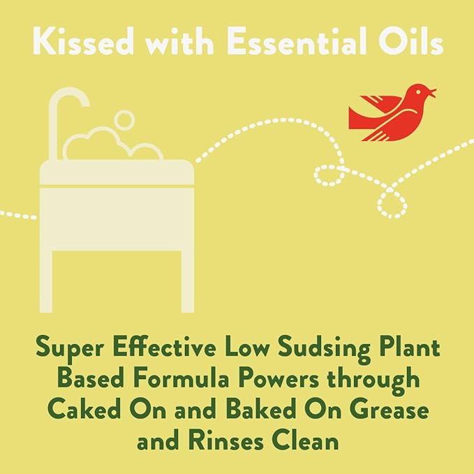 Rebel Green Super Deluxe Dish Soap - Natural Kitchen Dish Detergent - Gentle Dish Liquid Scented with Peppermint & Lemon - (1 Gallon Refill Bottle)