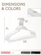 Smartor Velvet Hangers 70 Pack, White Non Slip Clothes Felt Hanger Heavy Duty for Coat, Premium Slim Space Saving Hangers for Closet Organizer and Storage, 360° Rotating Silver Hook