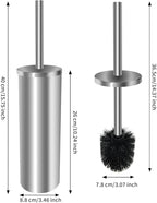 Stainless Steel Toilet Brush with Holder Set for Bathroom Storage and Organization Toilet Bowl Cleaner Brush and Holder (1, Silver)