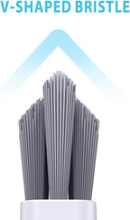 Grout Cleaner Brush V Shape, Stiff Grout Cleaning Brushes for Tile Floor, Handheld Grout Scrub Brush Set for Shower, Bathroom, Kitchen, Household Use,2 pcs