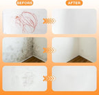 Wall Paint Repair Kit: All-in-One Patch Kit Remove Stains, Scratches - White Touch Up Paint for Flat, Ceiling Wall with Roller, Gloves & sandpaper