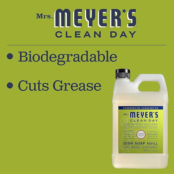 Mrs. Meyer's Dish Soap Variety, 1 Dish Soap, 1 Dish Soap Refill, Lemon Verbena, 1 CT