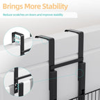 8-Tier Over the Door Organizer with Baskets - Metal Spice Rack Hanging Storage Rack for Pantry, Kitchen, Spices & Laundry, Adjustable Shelves, Heavy Duty Hanging Storage Organizer Door Mount, Black