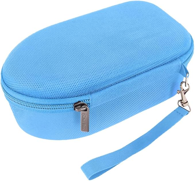 The Quilted Bear Mini Steam Iron - Lightweight Mini Travel Iron for Effortless Quilting & Wrinkle-Free Clothes with Hard Shell Case - Travel Steamer Craft Press for Clothes & Crafts (Blue)