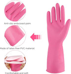 Rubber gloves dishwashing 2 or 4 Pairs for Kitchen,Cleaning gloves for household Reuseable.