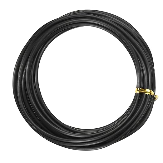 Bonsai Training Wire, 3 mm x 16.4 ft Anodized Aluminum Floral Plant Training Wire Bendable Metal Stems Accessories for Gardening Branch Fixing Crafts (Black)