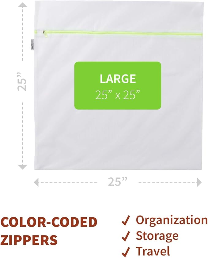 Mesh Laundry Bag for Delicates, Wash Bag for Underwear and Lingerie, Makeup Organizer Bag (1 Large)