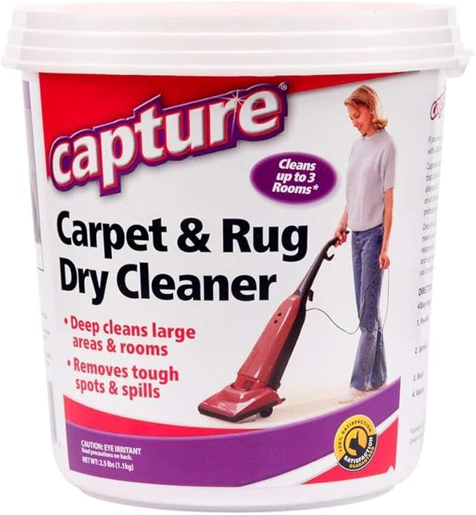 Capture Carpet & Rug Dry Cleaner (2.5lb) Spot and Stain Remover (32 oz), Couch, Sofa Cleaner and Stain Remover - Bundle