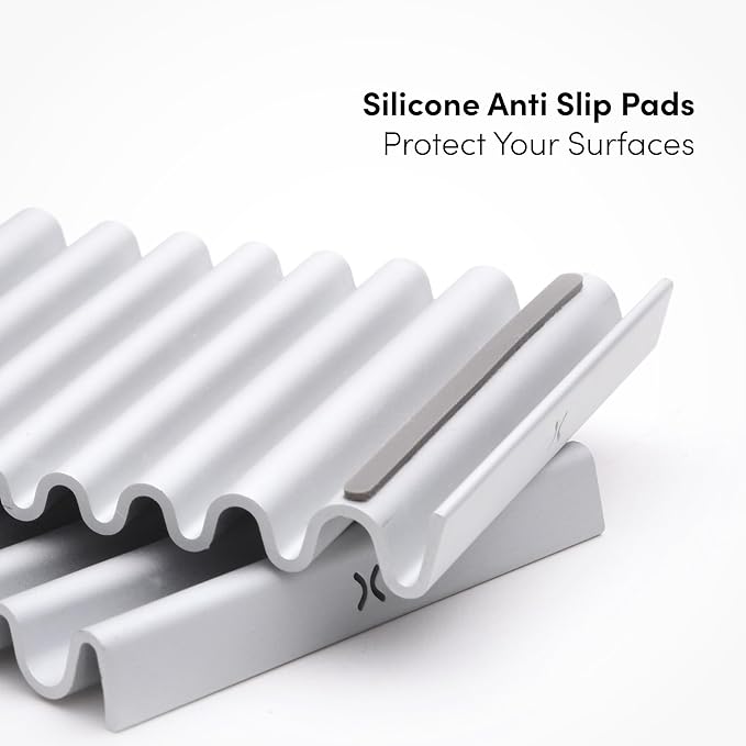 Aluminum Soap Dish (Pack of 2) – Rustproof Anodized Metal Soap Holder with Fast Drainage, Non-Slip Silicone Base, Modern Minimalist Design – Durable & Easy to Clean for Bathroom, Kitchen & Sink