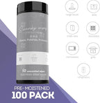 Swanky Stainless Steel Cleaner Wipes - Grime & Grease Remover Kitchen Cleaning Supplies - Clean & Shine, For Stove Top, Refrigerator, Sink, Oven, & Household Appliances - Canister, 100 Count