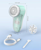 BEAUTURAL Fabric Shaver, Rechargeable Lint Remover for Clothes, Electric Lint Shaver with 6-Leaf Blades, Sweater Shavers to Fuzz, Lint Balls, Pillings, Bobbles for Clothes and Furniture