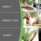 Streak Free Cleaning Cloth 3 Pack Clean Any Surface with Just Water Eco Friendly Environmentally Safe Perfect for Window, Mirror, Kitchen, Counters, Appliances, Car, Cycle, TV Screen