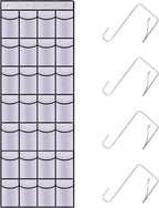 28 Mesh Pockets Hanging Shoe Organizer, Over the Door Shoe Organizer，Closet Storage Holder for Back of Door Storage Holder for Back of Door(White)