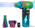 Compressed Air Duster - Electric Duster for Hair Barber, 3 Gear Mini Portable Jet Dry Air Blower, Cordless Vacuum Cleaner, for PC, Office,Salon, Fan, Laptop, Keyboard, Car -Gradient Green