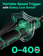 KIMO Cordless Electric Ratchet Wrench Set, 40Ft-lbs, 400RPM, 12V Cordless Ratchet Wrench 3/8" w/Variable Speed Trigger, 7Sockets, 1/4" Adapter, Forward/Reverse Switch, 2Battery Power Ratchet w/Charger