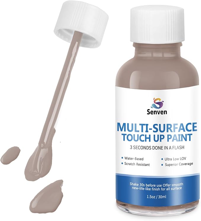 Brown Paint Touch Up Paint Pen High-Gloss Brown Surface Touch Up Paint Pen Scratch Repair for Wood Furniture Wall Appliances Refrigerator Metal Surfaces Dishwasher Dryer Microwave Washers