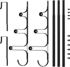 CANYAVE Over The Door Towel Rack, Over Door Towel Rack for Bathroom Door, Triple Towel Storage Holder with Hooks (Matte Black)