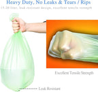 Jaoul Trash Bags 4 Gallon, Small Garbage Bags Strong Tear & Leak Resistant, Unscented Trash Bags for Kitchen, Bathroom, Office, Restroom, Car, Green, 60 Counts