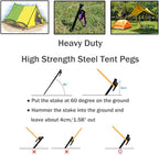 4 Pack Tent Stakes Heavy Duty Metal Tent Pegs for Camping Steel Tent Stakes 12 inch Unbreakable and Inflexible