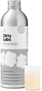 Dirty Labs | Scent Free | Bio-Liquid Laundry Detergent | 32 Loads (8.6 fl oz) | Hyper-Concentrated | High Efficiency & Standard Machine Washing | Nontoxic, Biodegradable | Stain & Odor Removal