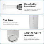 Mini Vacuum Cleaner Cordless,Car Vacuum Cleaner Portable with HEPA Filter, High Power Rechargeable 2 Suction Modes, Lightweight Vacuum for Keyboard,Car, Home, Office, Pet