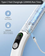 Electric Spin Scrubber - Powerful Cordless Waterproof Cleaning Brush with 6 Replaceable Heads, Rechargeable Multi-Surface Scrubber for Bathroom, Kitchen, Floors, Tiles, and More