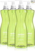 Method Gel Dish Soap, Lime + Sea Salt, Tough on Grease, 18 Fl Oz (Pack of 4)