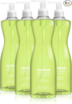 Method Gel Dish Soap, Lime + Sea Salt, Tough on Grease, 18 Fl Oz (Pack of 4)
