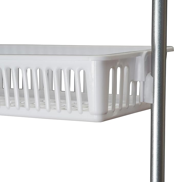 Household Essentials White 6-Tier Basket Over-The-Door Organizer